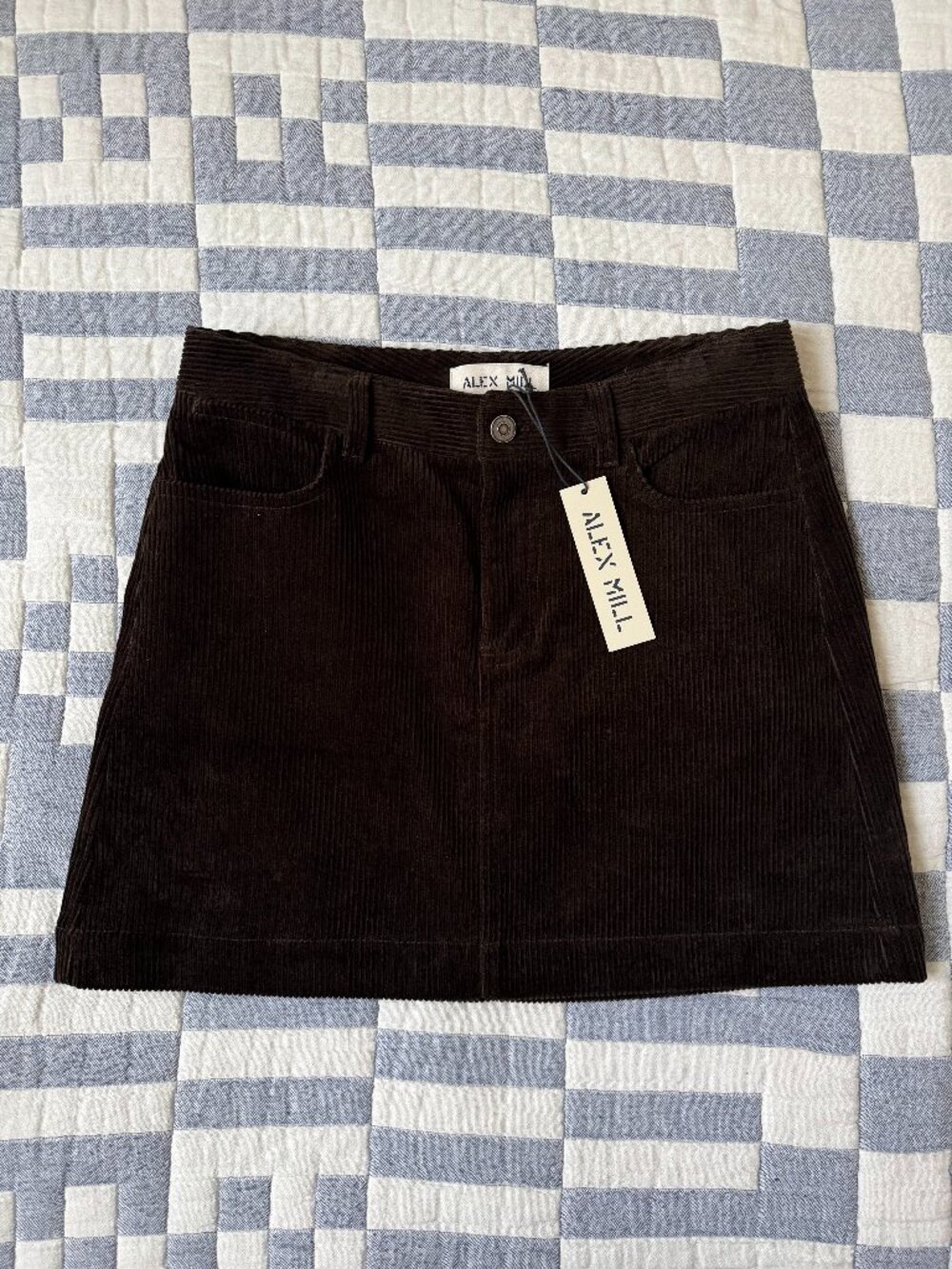 New With Tags Alex Mill Camden Skirt, Brown, Size 2